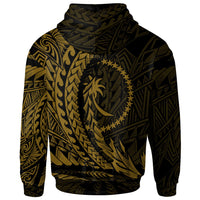 Chuuk State Zip Hoodie Gold Wings Style - Polynesian Pride