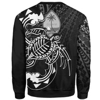 Guam Sweatshirt - Turtle With Polynesian Waves - Polynesian Pride