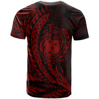 Samoa T Shirt Custom Red Wings Style - Polynesian Pride