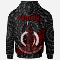 Vanuatu Hoodie Red Polynesian Patterns With Bamboo - Polynesian Pride
