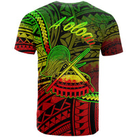 American Samoa T Shirt Aoloau Polynesian Reggae Patterns - Polynesian Pride