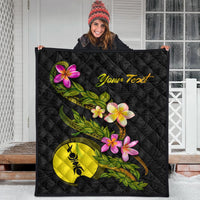 New Caledonia Polynesian Custom Personalised Quilt - Plumeria Tribal - Polynesian Pride