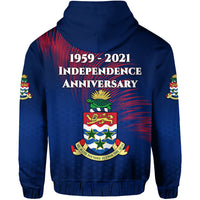 Cayman Islands Zip Hoodie Coat of Arms Independence Anniversary Simple Style Blue LT8 - Polynesian Pride