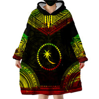 Chuuk Reggae Polynesian Tentacle Tribal Pattern Wearable Blanket Hoodie LT9 - Polynesian Pride