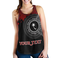 Chuuk Polynesian Personalised Women's Racerback Tank - Polynesian Chain Style - Polynesian Pride