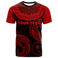 Chuuk Custom T Shirt Unique Serrated Texture Red Unisex Red - Polynesian Pride