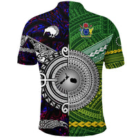 New Zealand Cook Islands Polo Shirt Maori Together Purple LT8 - Polynesian Pride