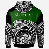 Cook Islands Custom Hoodie Ethnic Style With Round Black White Pattern - Polynesian Pride