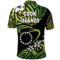 Cook Islands Rugby Polo Shirt Unique Vibes Green - Polynesian Pride