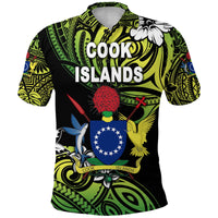 Cook Islands Rugby Polo Shirt Unique Vibes Coat Of Arms Green Unisex Green - Polynesian Pride