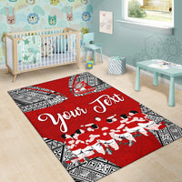 (Custom Personalised) Tonga Rugby Ikale Tahi Sipi Tau Area Rug - LT2 - Polynesian Pride