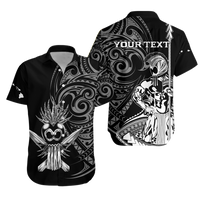 Custom Matching Hawaiian Outfits For Coupless Summer Hawaii Ikaika Warrior Matching Dress and Hawaiian Shirt LT2 - Polynesian Pride