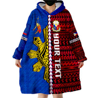 (Custom Personalised) Philippines Pilipinas Sun Mix Polynesian Pattern Wearable Blanket Hoodie LT14 - Polynesian Pride