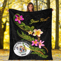 Niue Polynesian Custom Personalised Blanket - Plumeria Tribal - Polynesian Pride
