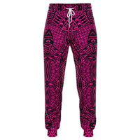 Polynesian Lauhala Mix Pink Joggers Unisex Pink - Polynesian Pride