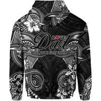 Custom Polynesian Fathers Day Hoodie I Love You In Every Universe Black LT8 - Polynesian Pride