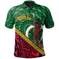 Vanuatu Polo Shirt Luganville Polynesian Patterns With Bamboo Unisex Green - Polynesian Pride