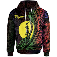New Caledonia Hoodie Fayaoue Wings Style Flag Color Unisex Black - Polynesian Pride