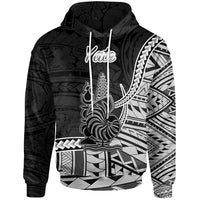New Caledonia Islands Hoodie Yate Seal of New Caledonia Polynesian Patterns Unisex Black - Polynesian Pride