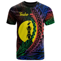 New Caledonia T Shirt Touho Wings Style Flag Color Unisex Black - Polynesian Pride