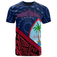 Guam T Shirt Mongmong Toto Maite Tapa Patterns With Bamboo Unisex Blue - Polynesian Pride