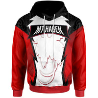 Papua New Guinea Hoodie Mt Hagen PNG Coat ofrms Unisex Red Black - Polynesian Pride