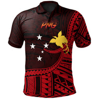 Papua New Guinea Polo Shirt Polynesian Patterns Unisex Black - Polynesian Pride