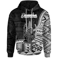 New Caledonia Islands Hoodie Dumba Seal of New Caledonia Polynesian Patterns Unisex Black - Polynesian Pride