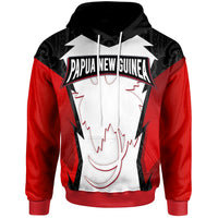 Papua New Guinea Hoodie PNG Coat ofrms Unisex Red Black - Polynesian Pride