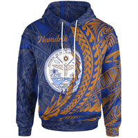 Marshall Islands Hoodie Namdrik Wings Style Unisex Blue - Polynesian Pride