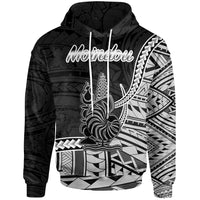 New Caledonia Islands Hoodie Moindou Seal of New Caledonia Polynesian Patterns Unisex Black - Polynesian Pride