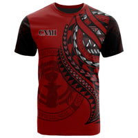 Northern Mariana Islands T Shirt Red Color Polynesian Patterns Best CNMI Ever Unisex Black - Polynesian Pride