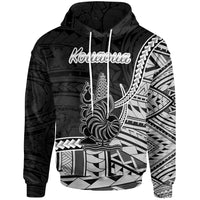 New Caledonia Islands Hoodie Kouaoua Seal of New Caledonia Polynesian Patterns Unisex Black - Polynesian Pride