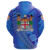 Fiji Drua Zip Hoodie Tapa - Polynesian Pride