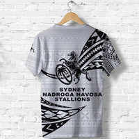 Fiji Rugby T Shirt Sydney Nadroga Navosa Stallions Unique Version White LT8 - Polynesian Pride