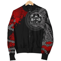 Fiji Polynesian Men's Bomber Jacket - Polynesian Chain Style - Polynesian Pride