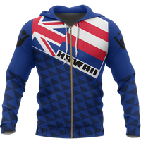 Hawaii Flag Zipper Hoodie - Polynesian Pride