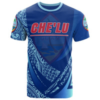 Guam T Shirt Chelu Polynesian Patterns Sport Style Unisex Blue - Polynesian Pride
