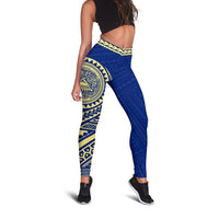 Neo American Samoa Leggings (Blue) A6 - Polynesian Pride