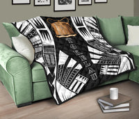 Tokelau Premium Quilt - Tokelau Coat Of Arms Polynesian White Tattoo - Polynesian Pride