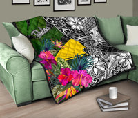 Tokelau Premium Quilt - Turtle Plumeria Banana Leaf - Polynesian Pride