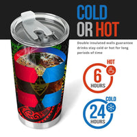 Guam Polynesian Custom Personalised Tumbler - Reggae Tribal Wave - Polynesian Pride