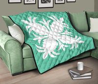 Hawaiian Premium Quilt Royal Pattern - Seafoarm - A2 Style - Polynesian Pride