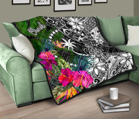 Chuuk Premium Quilt - Turtle Plumeria Banana Leaf - Polynesian Pride