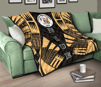 Niue Premium Quilt - Niue Seal Polynesian Gold Tattoo - Polynesian Pride