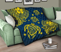 Hawaii Turtle Polynesian Premium Quilt - Kala Style - Polynesian Pride