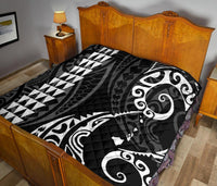 Hawaii Kakau White Polynesian Premium Quilt - Polynesian Pride