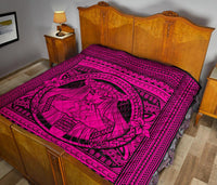 Hawaii Polynesian Pele Kanaka Premium Quilt Pink - Polynesian Pride