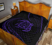 Hawaii Turtle Premium Quilt - Purple - Frida Style - Polynesian Pride