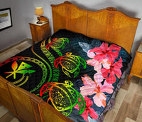 Hawaii Turtle Polynesian Tropical Premium Quilt - Cora Style Reggae - Polynesian Pride